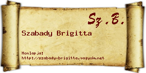 Szabady Brigitta névjegykártya